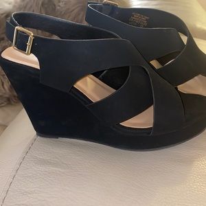 Black wedges size 8 barely used